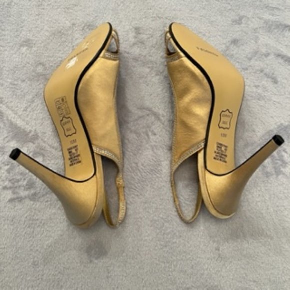 Valenti Franco Women's High Heels Sequin 10 Gold - Picture 10 of 16